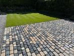 Nieuwe rest partij courtstones 6 m2 zwart kobalt blauw, Ophalen, Gecoat, Klinkers, Nieuw