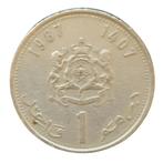 Marokko 1 Dirham 1987, Postzegels en Munten, Munten | Afrika, Losse munt, Overige landen, Verzenden