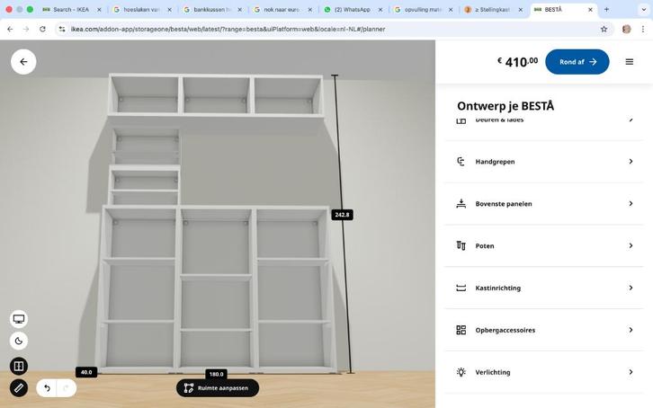 TV kast Bestå Ikea, Huis en Inrichting, Kasten | Televisiemeubels, Zo goed als nieuw, 200 cm of meer, 150 tot 200 cm, 25 tot 50 cm