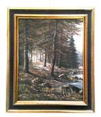 Aan de rand van het bos met watertje ca. 1950, Ophalen of Verzenden