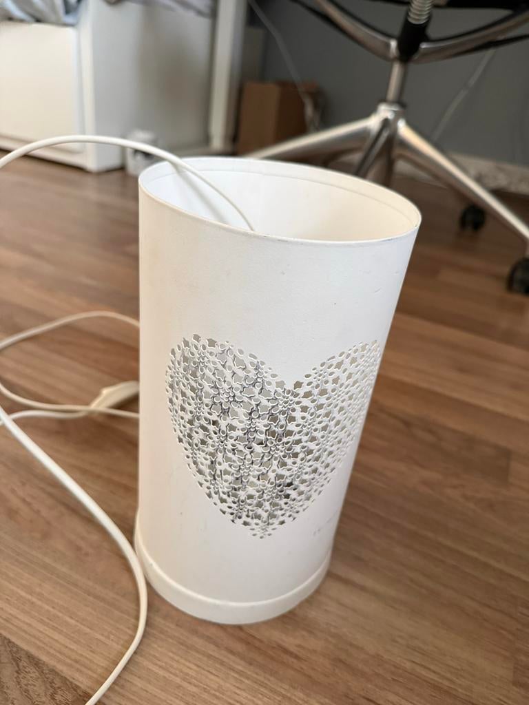 Leuke witte lamp met hart, Ophalen, Gebruikt, Overige