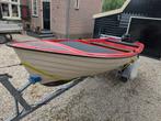 zweedse boot 15PK met trailer (bijna nieuwe motor), Watersport en Boten, Sloepen, Ophalen, 10 tot 30 pk, Zo goed als nieuw, 3 tot 6 meter