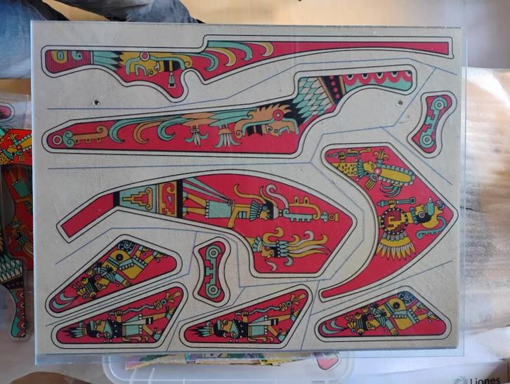 Williams Aztec Plastics op acryl plaat, Verzamelen, Automaten | Flipperkasten, Nieuw, Overige soorten, Onderdeel of Defecte kast