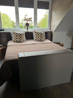 Boxspring van Swiss Sense met TV lift meubel, 180 cm, Gebruikt, Boxspring van stof, Bruin