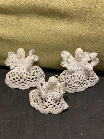 Gehaakte kerstengeltjes, 3 stuks (071223) beschikbaar voor biedingen