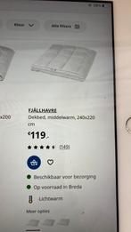 Nieuw ikea dons dekbed fjallhavre 240x220 middelwarm, Ophalen, Eenpersoons, Wit, Deken of Dekbed