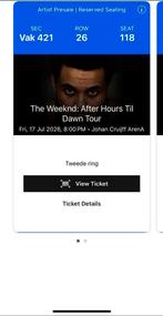 Kaartjes concert the weekend, Tickets en Kaartjes