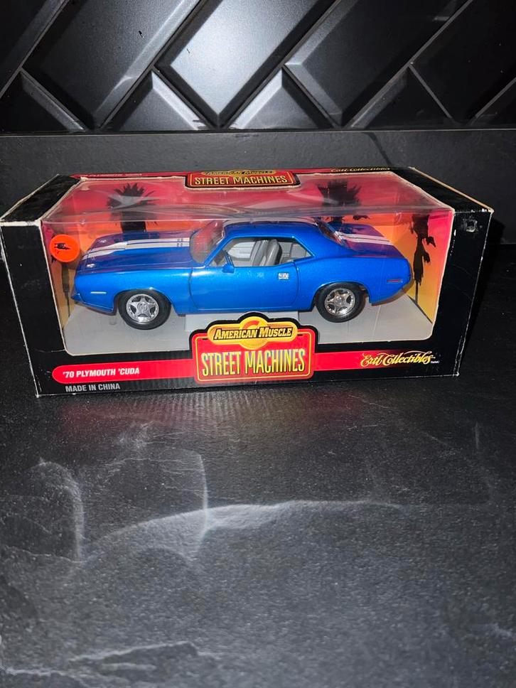 Ertl 1970 Plymouth Cuda 1:18 in Doos, Hobby en Vrije tijd, Modelauto's | 1:18, Zo goed als nieuw, Auto, ERTL, Ophalen of Verzenden