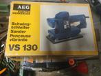 AEG VS 130 Vlakschuurmachine - Gebruikt, Ophalen of Verzenden, Gebruikt, Minder dan 600 watt, Vlakschuurmachine