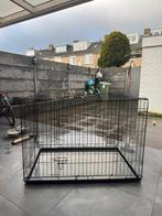 Honden bench XXL zwart twee deurtjes, Ophalen of Verzenden, Gebruikt