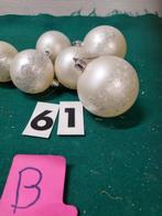kerstballen wit met zilver 6x [b61], Ophalen of Verzenden