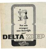 En dat is nu DELTA ZEEP de ideale stukken huishoudzeep 1946, Verzamelen, Verzenden, Zo goed als nieuw, Overige typen