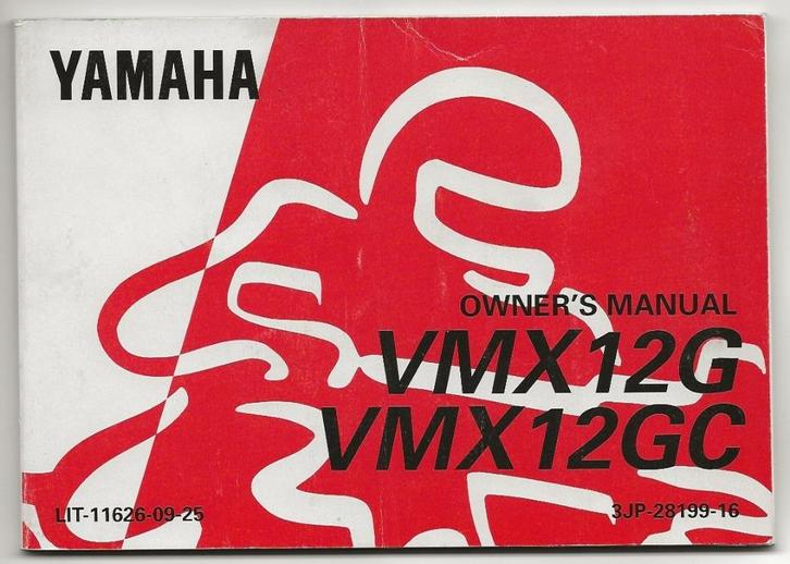 Yamaha VMX12 G VMX12 GC manual handleiding (5872z), Motoren, Handleidingen en Instructieboekjes, Yamaha, Verzenden