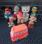 8 rubber piep figuren vintage, Ophalen, Zo goed als nieuw, Overige typen
