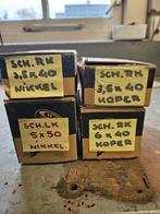 Schroeven koper en nikkel, Ophalen of Verzenden, Gebruikt, Minder dan 50 mm, Schroeven