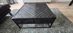 Salontafel Mangohout met mentaal onderframe, Huis en Inrichting, Tafels | Salontafels, Gebruikt, 50 tot 100 cm, Vierkant, Minder dan 50 cm