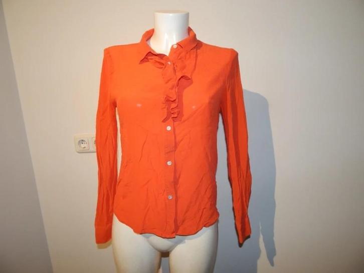 Essentiel Antwerp oranje blouse iets voile 36/38, Kleding | Dames, Blouses en Tunieken, Zo goed als nieuw, Maat 36 (S), Oranje