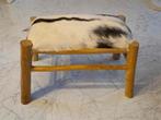 Krukje met hout en echte geitenhuid, Huis en Inrichting, Krukjes, Ophalen, Zo goed als nieuw, Hout