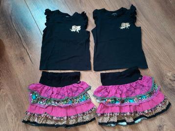 Tweeling meisjes kleding setje maat 116 beschikbaar voor biedingen
