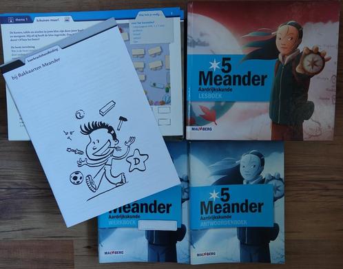 MEANDER school - aardrijkskunde - complete set groep 5+6+7+8, Boeken, Schoolboeken, Zo goed als nieuw, Aardrijkskunde, Overige niveaus
