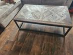 Prachtige handgemaakte salontafel onderkant ijzer bovenkant, Huis en Inrichting, Tafels | Salontafels, Ophalen, 50 tot 75 cm, 50 tot 100 cm