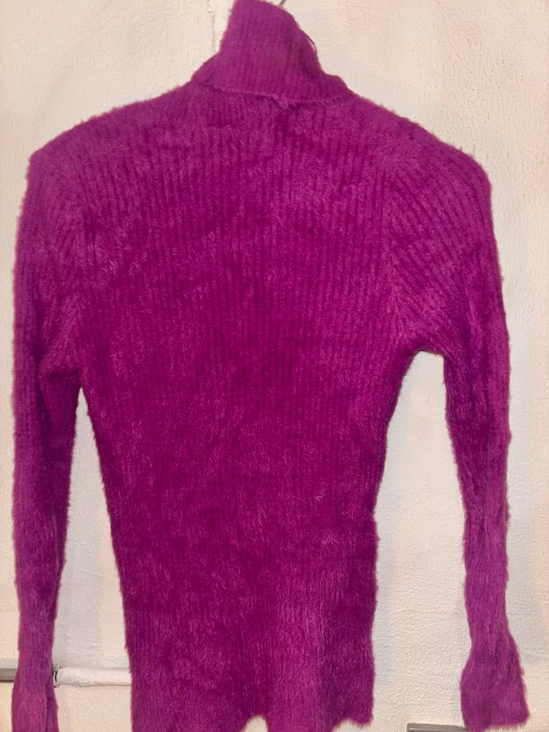 Paarse trui met col - Maat M, Ophalen of Verzenden, Zo goed als nieuw, Maat 38/40 (M), Paars