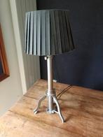 Industriële Schemerlamp met Stoffen Kap, Huis en Inrichting, Lampen | Tafellampen, Ophalen, Gebruikt, Metaal, Minder dan 50 cm