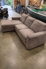 Moderne luxe hoekbank met chaise longue Goossens-stijl, Ophalen of Verzenden, Zo goed als nieuw, Vierpersoons of meer, Stof