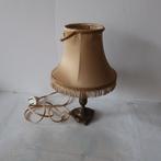 Schemerlamp messing met kap hoogte 30,5 cm, Gebruikt, Ophalen of Verzenden, Stof, Minder dan 50 cm