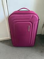 Roze/Bordeaux Rode Koffer met Wieltjes, Gebruikt, 50 tot 60 cm, Ophalen of Verzenden, Zacht kunststof