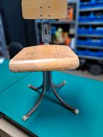 Antieke vintage design werkplaatsstoel jaren 60 / 70, Ophalen, Gebruikt, Bruin, Design