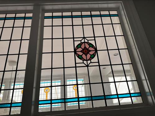Glas in lood en schuifdeuren, Doe-het-zelf en Verbouw, Glas en Ramen, Zo goed als nieuw, Glasplaat, 160 cm of meer, Glas in lood