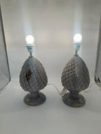 Set Vintage Hubert Olivier "Dennenappel" Lampen – 39cm, Ophalen of Verzenden