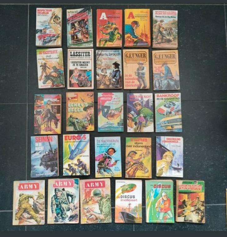 Pockets,Army,DISCUS,GF Unger,oorlog,Western,Misdaad,1960, Boeken, Stripboeken, Gelezen, Meerdere stripboeken, Ophalen of Verzenden
