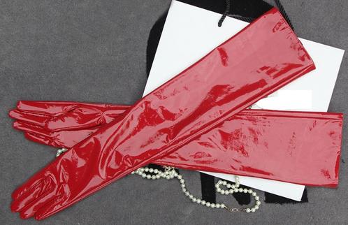 Rode lak leren dames handschoenen / lange lakleer glimmende, Kleding | Dames, Mutsen, Sjaals en Handschoenen, Nieuw, Handschoenen