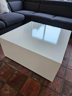 Strakke witte hoogglans salontafel - 90x90 cm, Ophalen, Overige materialen, 50 tot 100 cm, Vierkant