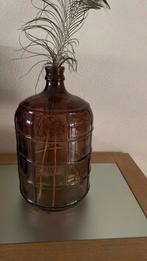 Bruine vaas 43 cm, Minder dan 50 cm, Glas, Gebruikt, Ophalen