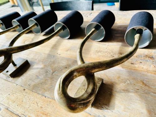 Porta Romana Brass messing wandlampen 3 stuks, Antiek en Kunst, Kunst | Designobjecten, Verzenden