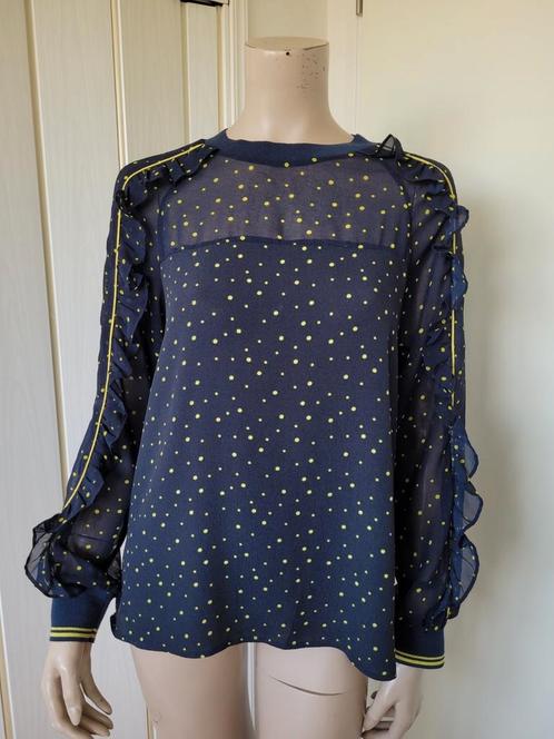 Numph blouse blauw maat 36, Kleding | Dames, Blouses en Tunieken, Zo goed als nieuw, Maat 36 (S), Blauw, Ophalen of Verzenden