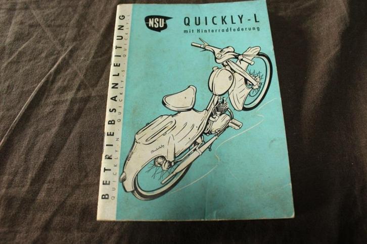 NSU Quickly-L  mit hinterradfederung 1957 betriebsanleitung, Fietsen en Brommers, Handleidingen en Instructieboekjes, Gebruikt