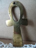 Ankh kruis hanger medaillon levenskruis hanger set vintage, Ophalen of Verzenden, Gebruikt, Sieraad, Overige religies