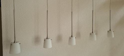 Hanglamp - Halogeen - Modern, Huis en Inrichting, Lampen | Hanglampen, Zo goed als nieuw, 75 cm of meer, Glas, Kunststof, Metaal
