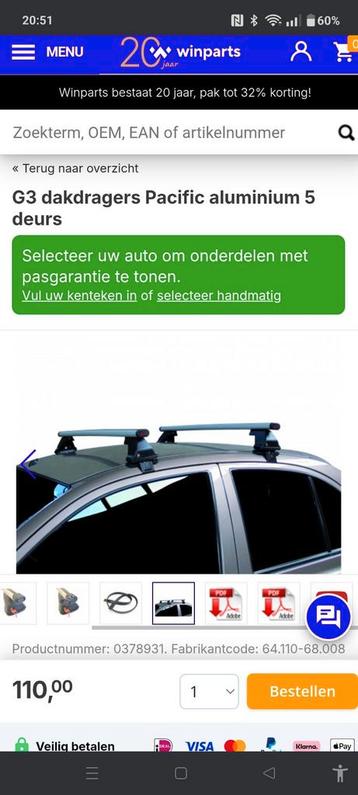 G3 Dakdragers geschikt voor bv panoramisch dak beschikbaar voor biedingen