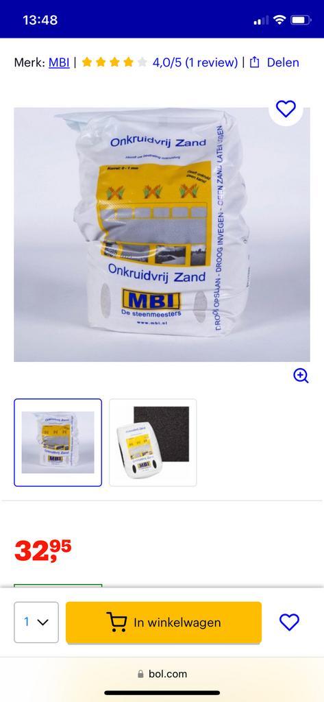 Te koop: Onkruidvrij Zand van merk MBI, Tickets en Kaartjes, Kortingen en Cadeaubonnen, Eén persoon, Overige typen, Cadeaubon