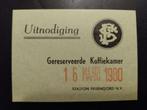 Kaartje Feyenoord koffiekamer 1980, Ophalen of Verzenden, Gebruikt, Feyenoord, Poster, Plaatje of Sticker