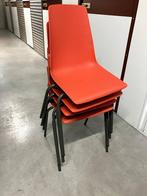 Oranje retro eetkamer stoel van kunststof (4x), Huis en Inrichting, Stoelen, Ophalen, Kunststof, Gebruikt, Overige kleuren