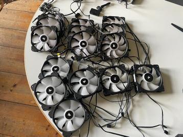 14 Diverse RGB Corsair Fans + Commander Core en Dergelijke beschikbaar voor biedingen