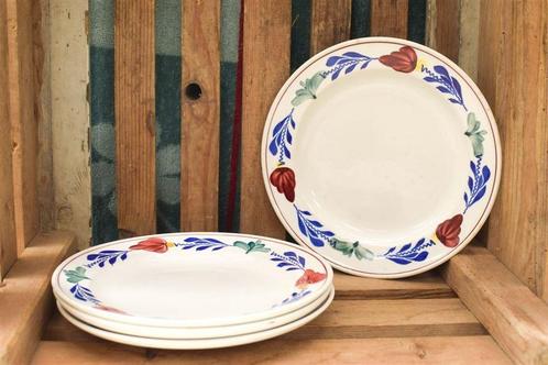 4 stuks Boch Boerenbont borden 44587, Huis en Inrichting, Keuken | Servies, Gebruikt, Bord(en), Boerenbont, Ophalen of Verzenden