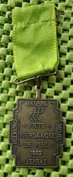 Medaille :  Deurne / Helmond de peel 1992 fiets vierd. 1992, Postzegels en Munten, Nederland, Overige materialen, Ophalen of Verzenden