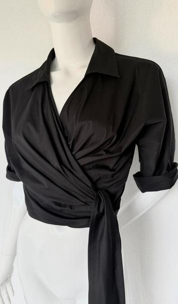 LIU JO WIKKEL BLOUSE, ZWART, MAAT 40 (NEW €190)💖💖💖 beschikbaar voor biedingen